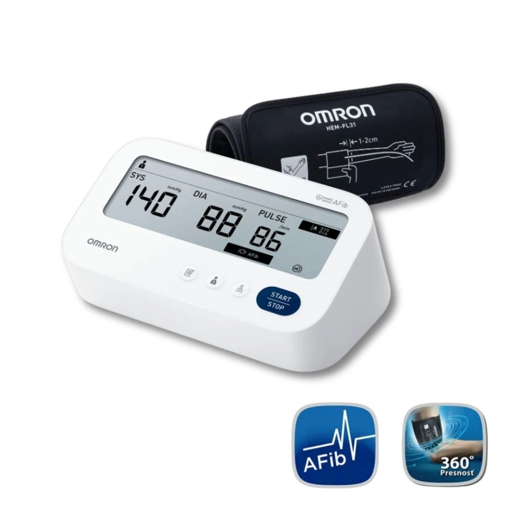 OMRON M3 Comfort AFib Tlakomer  + adaptér